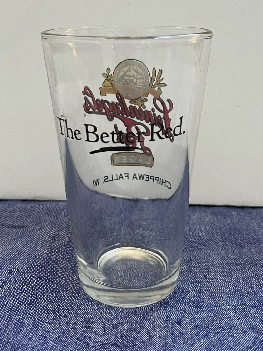 Leinenkugel's Red Lager Glass Beer Pint Chippewa Falls WI Leines The Better Red